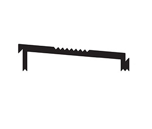Zero 233A 40" Ramp , 3"W x .500" to .750"H, 40" Length, Mill Finish Aluminum