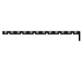 Zero 2676A-E 28" 6" x 0.75" Aluminum Flat Plate Threshold with Epoxy Abrasive insert