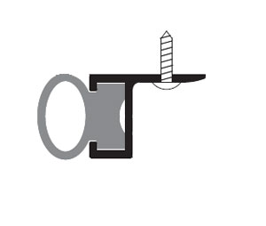 Zero 272A 8080 Head and Jamb Gasketing Set - Aluminum - Neoprene Insert