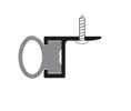 Zero 272A 72" Head and Jamb Gasketing - Aluminum - Neoprene Insert
