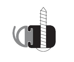 Zero 31AA 3070 Clear Anodized Aluminum Bumper Strip Perimeter Seal Set with Solid Neoprene