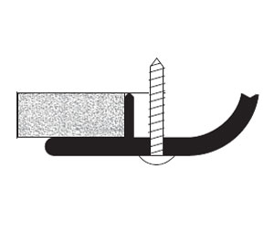 Zero 322A 84" Aluminum Perimeter Seal with Sponge Neoprene insert