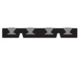 Zero 3672A 24 Rubber Tractin Tread Adjustable Threshold Plate, 2"W x 1/4" Thick, 24" Length, Mill Finish Aluminum