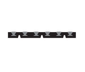 Zero 3673A 36 Rubber Tractin Tread Adjustable Threshold Plate, 3"W x 1/4" Thick, 36" Length, Mill Finish Aluminum