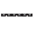 Zero 3673B 24" 3" x 0.25"  Bronze Flat Plate Threshold with Traction Trade Rubber insert 