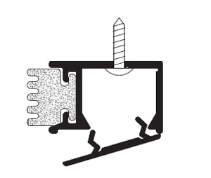 Zero 376AA 3080 Clear Anodized Aluminum Perimeter Seal Set with Sponge Neoprene