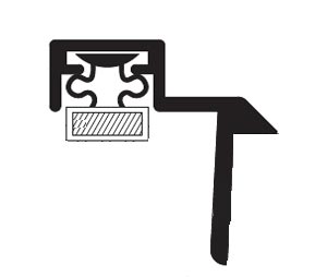 Zero 40AA 96" Clear Anodized Interior Astragal - Magnetic