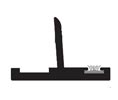 Zero 41BK 24" Black Anodized Exterior Security Astragal with Brush