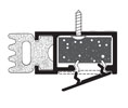 Zero 470D 24" Head and Jamb Gasketing - Dark Bronze Anodized Aluminum - Sponge Neoprene Insert