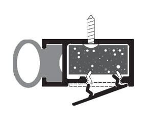 Zero 472AA 84" Head and Jamb Gasketing - Clear Anodized Aluminum - Neoprene Insert