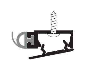 Zero 475AA 84" Clear Anodized Aluminum Perimeter Seal with Solid Neoprene