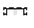 Zero 522D 24" Thermal break threshold , 1.440"W x .500"H, 24" Length, Dark Bronze Anodized Aluminum