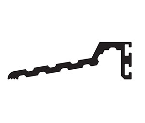 Zero 523G 24" Half-Saddle Threshold , 2.910"W x .875"H, 24" Length, Gold Anodized Aluminum