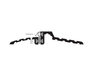 Zero 525A-E 54" 5" x 0.875" Non-Slip Epoxy Abrasive Coated Rabbeted Threshold