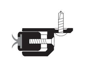 Zero 555AA 84" Clear Anodized Adjustable Surface Astragal with Neoprene