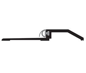 Zero 564A 36" Rabbeted threshold with Neoprene Insert, 3.687"W x 1/2"H, 36" Length, Mill Finish Aluminum