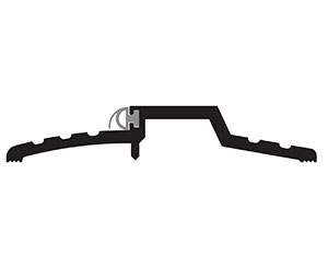 Zero 565A 38" Rabbeted threshold with Neoprene Insert, 4.860"W x .875"H, 38" Length, Mill Finish Aluminum