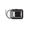 Zero 5831FS AA 24" Clear Anodized Aluminum Perimeter Seal with Solid Neoprene and Intumet - Adhesive