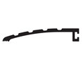 Zero 623G 24" Half-Saddle Threshold , 2.940"W x 1/2"H, 24" Length, Gold Anodized Aluminum