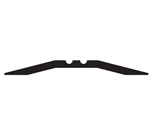 Zero 64A 24" Saddle Threshold without supporting legs, 2-1/2"W x 1/4"H, 24" Length, Mill Finish Aluminum