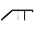 Zero 643G 24" Thermal break threshold , 3"W x 1"H, 24" Length, Gold Anodized Aluminum