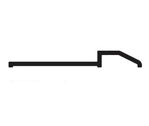 Zero 663BK 88" Rabbeted thresholds–standard , 3"W x .375"H, 88" Length, Black Anodized Aluminum