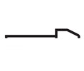 Zero 663G 24" Rabbeted thresholds–standard , 3"W x .375"H, 24" Length, Gold Anodized Aluminum