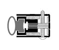 Zero 770SP 24" Adjustable Head and Jamb Gasketing - Steel Prime - Neoprene Insert