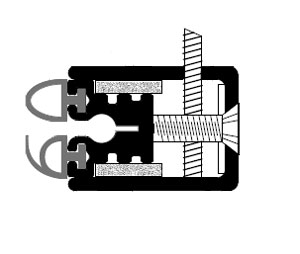 Zero 7770AA 54" Adjustable Head and Jamb Gasketing - Clear Anodized Aluminum - Neoprene Insert