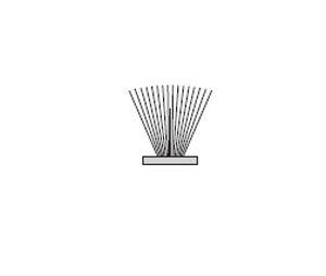 Zero 8136P-Gy 3070 Polycarbonate Pile Brush Set - Gray