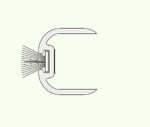 Zero 8137 90" Glass Door Seal for .472" thick glass