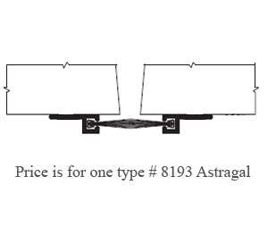 Zero 8193AA-PSA 84" Clear Anodized Surface Astragal with Brush - Self-Adhesive