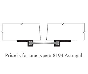 Zero 8194D-PSA 72" Dark Bronze Anodized Surface Astragal with Neoprene - Self-Adhesive