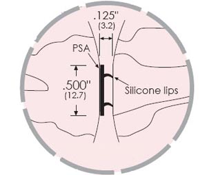 Zero 8217S-Bk 96" Surface Astragal with Silicone - Self-Adhesive