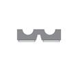 Zero 84R-PSAGR 24 Self-Adhesive Rubber Threshold Extension Plate, 1"W x 1/4" Thick, 24" Length, Grey