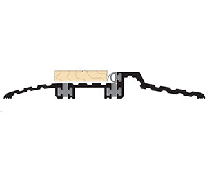 Zero 8729G 56" Thermal break threshold with 2 PVC Breaks and Neoprene Insert, 6.625"W x .875"H, 56" Length, Gold Anodized Aluminum