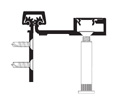 Zero 925AA 96" Clear Continuous Half Surface Hinge