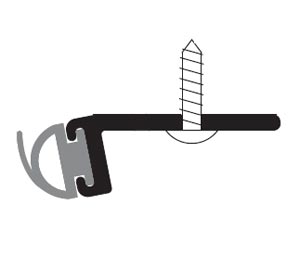 Zero 99D 96" Dark Bronze Anodized Aluminum Perimeter Seal with Solid Neoprene