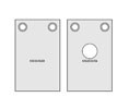 Zero Z49SP-Gy Steel Holding Plates for Automatic Door Bottom