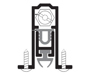 Zero 320AA 24" Sill Protection Automatic Door Bottom with Neoprene Insert  - Mortised - Clear Anodized Aluminum