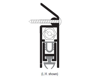 Zero 321AA 36" Sill Protection Automatic Door Bottom with Neoprene Insert  - Surface Mounted - Clear Anodized Aluminum