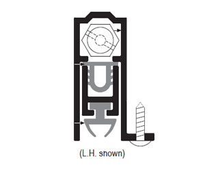 Zero 323AA 30" Sill Protection Automatic Door Bottom with Neoprene Insert  - Mortised - Clear Anodized Aluminum