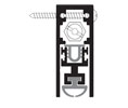 Zero 351AA 12" Sill Protection Automatic Door Bottom with Solid Neoprene Insert  - Surface Mounted - Clear Anodized Aluminum