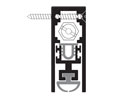 Zero 352AA 12" Sill Protection Automatic Door Bottom with Solid Neoprene Insert  - Semi Mortised - Clear Anodized Aluminum