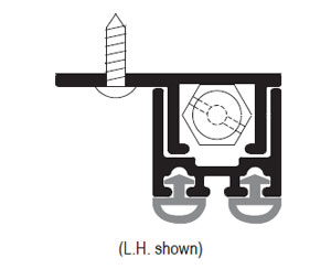 Zero 354A 36" Sill Protection Automatic Door Bottom with Solid Neoprene Insert  - Mortised - Mill Finish Aluminum