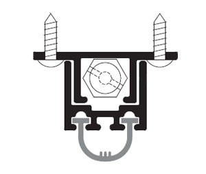 Zero 3551 32" Sill Protection Automatic Door Bottom with Neoprene Insert  - Mortised - Mill Finish Aluminum