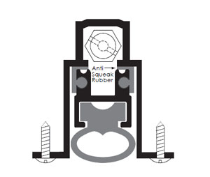 Zero 364AA 36" Sill Protection Automatic Door Bottom with Solid Neoprene Insert  - Mortised - Heavy Duty - Clear Anodized Aluminum