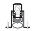 Zero 364LS-AA 24" Light Spring Automatic Door Bottom for ADA Doors with Solid Neoprene Insert  - Mortised - Heavy Duty - Clear Anodized Aluminum