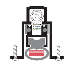 Zero 364FS-AA 36" Intumescent Sill Protection Automatic Door Bottom with Neoprene & Intumet Insert  - Mortised - Heavy Duty - Clear Anodized Aluminum