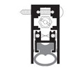 Zero 365EMI 24"  Automatic Door Bottom for EMI/RFI Sealing Systems - Surface Mounted - Heavy Duty - Chromate Conversion Coating Finish